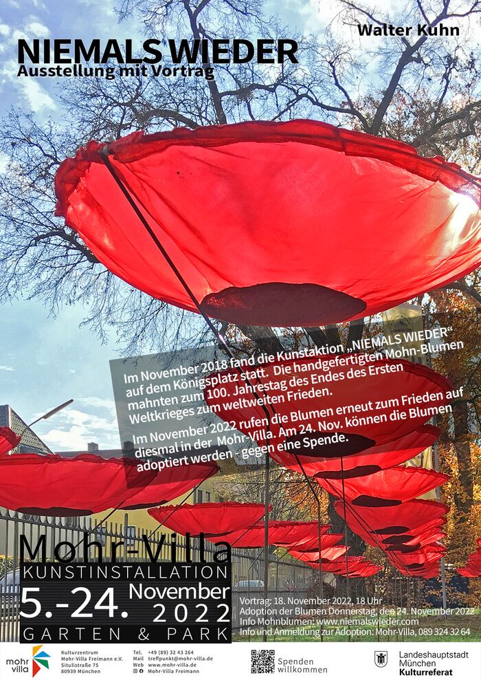 Plakat zur Veranstaltung: Niemals Wieder