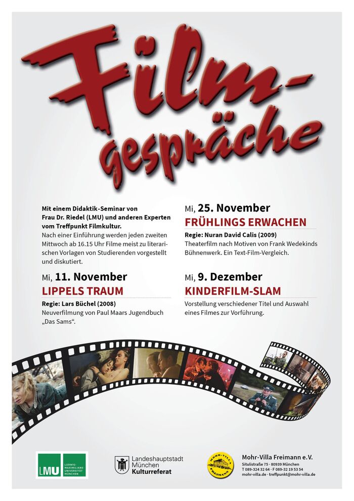 Plakat zur Veranstaltung: Vorweihnacht­licher Kinder­filmslam 2015