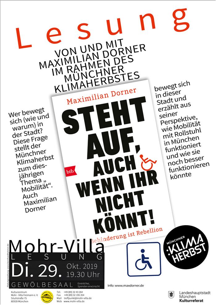 Plakat zur Veranstaltung: Steht auf, auch wenn ihr nicht könnt