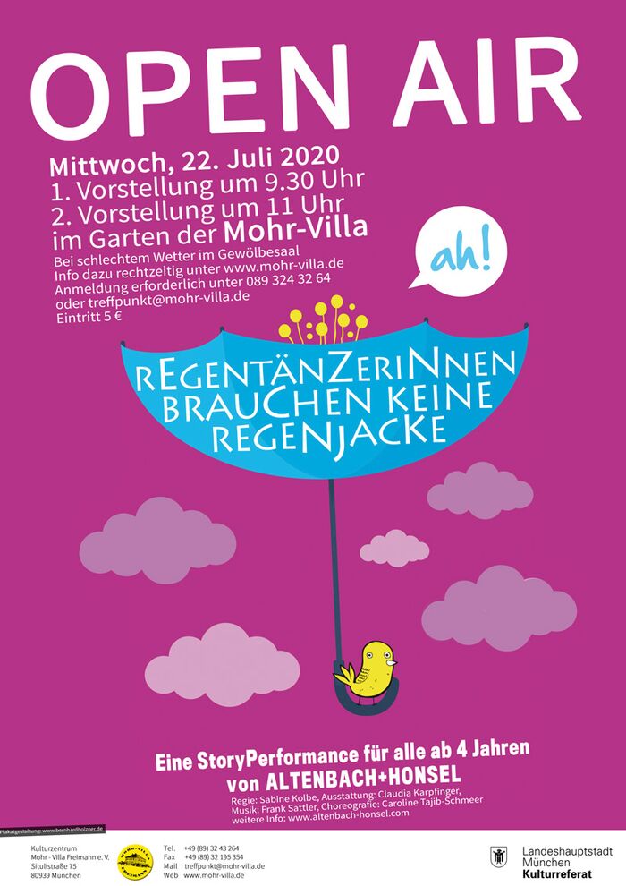 Plakat zur Veranstaltung: Regen­tänzerinnen brauchen keine Regen­jacke