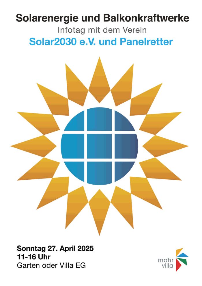 Plakat zur Veranstaltung: Earth Day:  Solar-Infotag