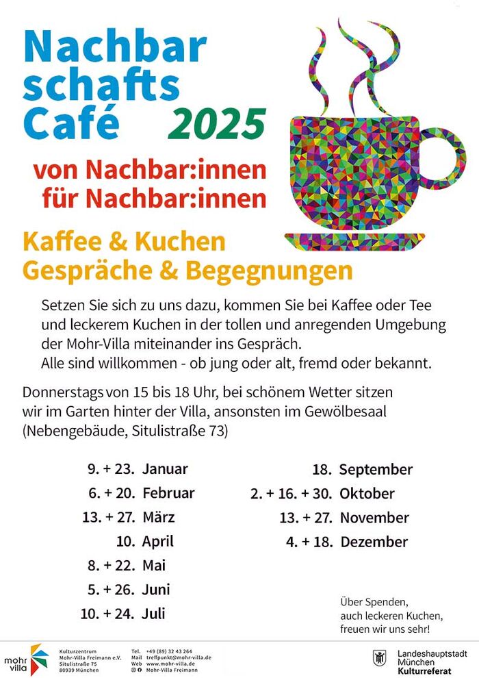 Plakat zur Veranstaltung: Nachbarschafts-Café