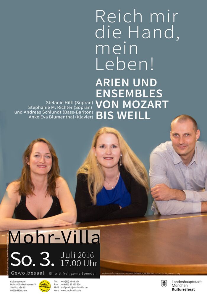 Plakat zur Veranstaltung: Reich mir die Hand, mein Leben