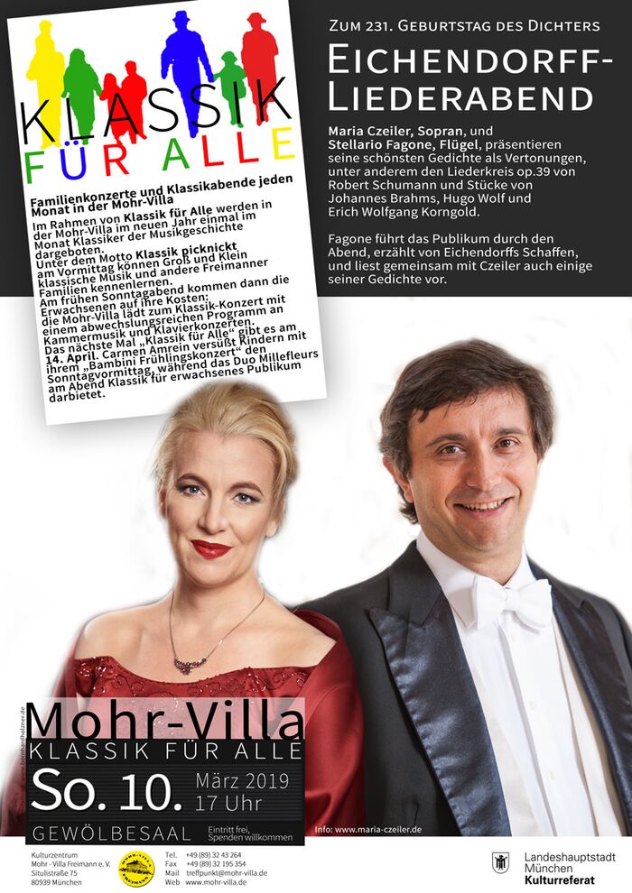 Plakat zur Veranstaltung: Eichendorf-Liederabend