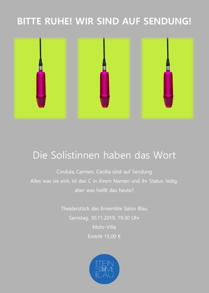 Plakat zur Veranstaltung: Bitte Ruhe! Wir sind auf Sendung