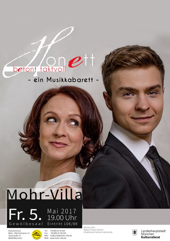 Plakat zur Veranstaltung: Honett betont taktvoll