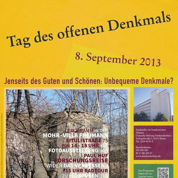 Veranstaltung Mohr-Villa: Tag des offenen Denkmals