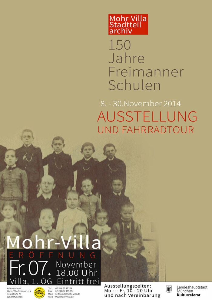 Plakat zur Veranstaltung: 150 Jahre Freimanner Schulen
