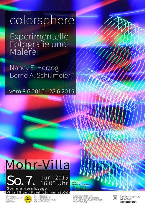 Plakat zur Veranstaltung: Colorsphere - experimentelle Fotografie und Malerei