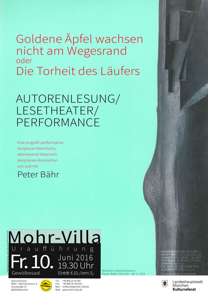 Plakat zur Veranstaltung: Goldene Äpfel wachsen nicht am Wegesrand