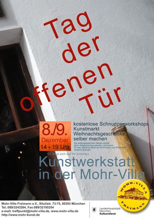 Plakat zur Veranstaltung: Tag der offenen Tür Kunstwerkstatt