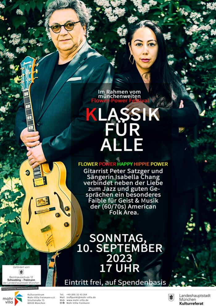 Plakat zur Veranstaltung: Klassik für Alle: Flower Happy Hippie Power