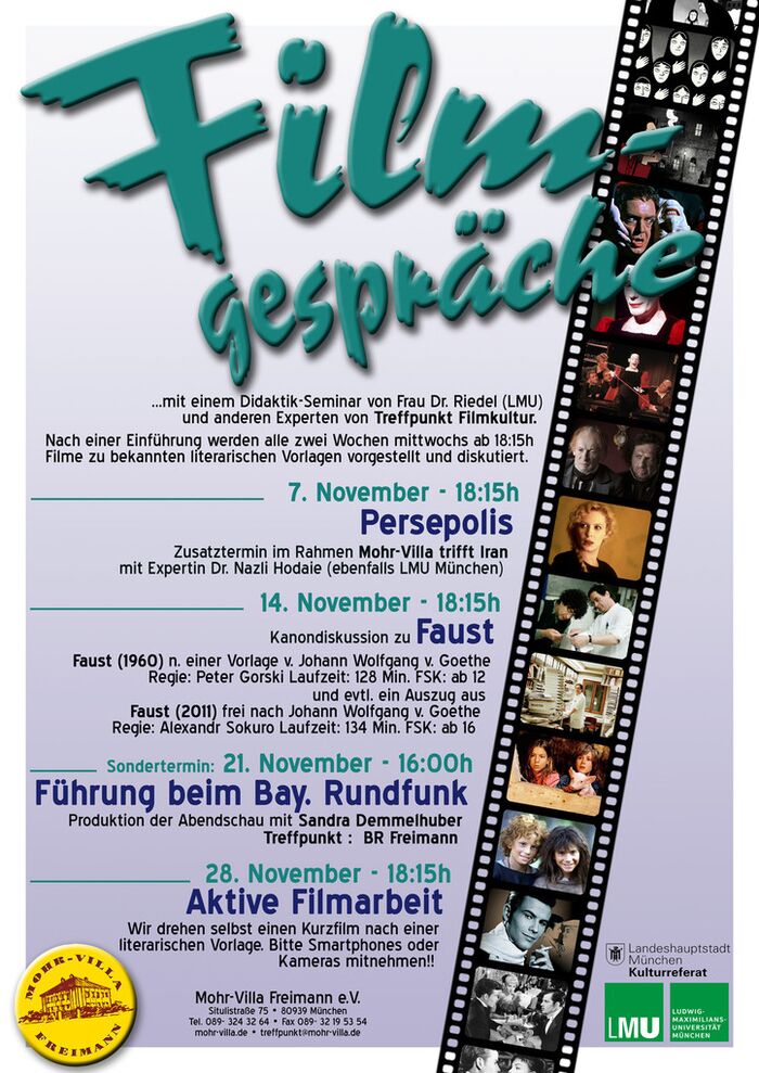 Plakat zur Veranstaltung: Aktive Filmarbeit