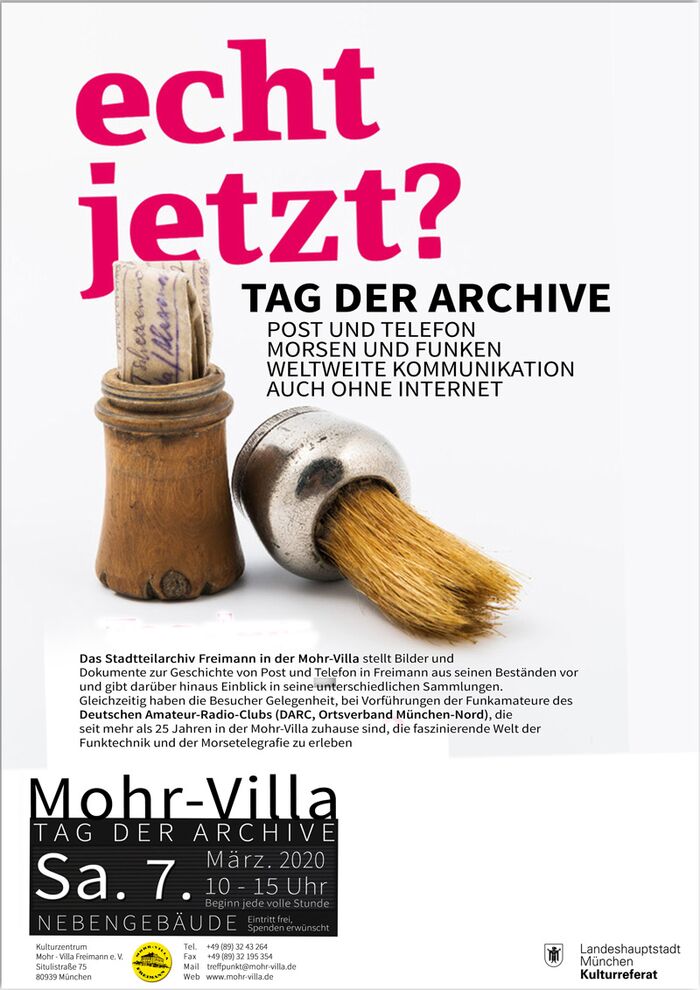 Plakat zur Veranstaltung: Echt jetzt? Tag der Archive