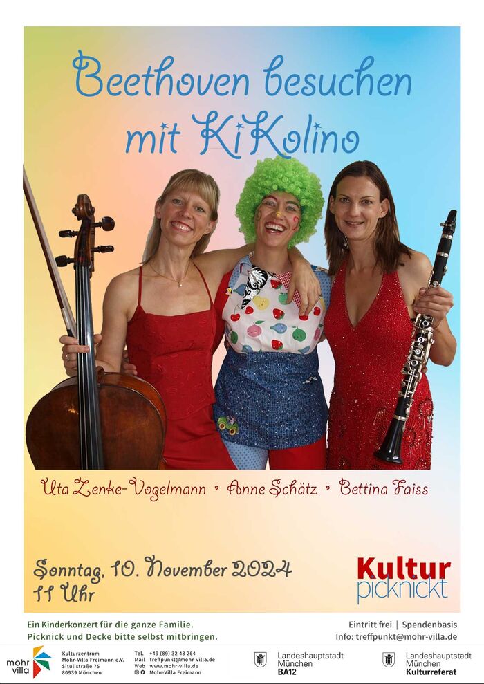 Plakat zur Veranstaltung: Kultur picknickt: Beethoven besuchen mit KiKolino