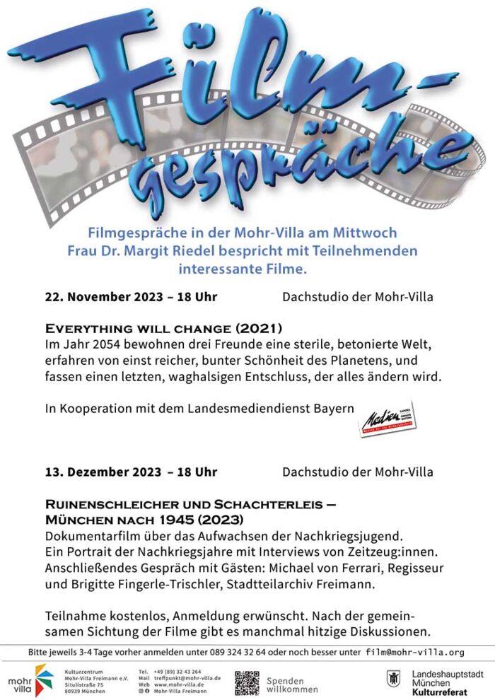 Plakat zur Veranstaltung: Filmgespräche: Everything will change (2021)