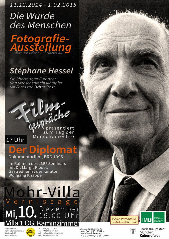 Plakat zur Veranstaltung: Die Würde des Menschen