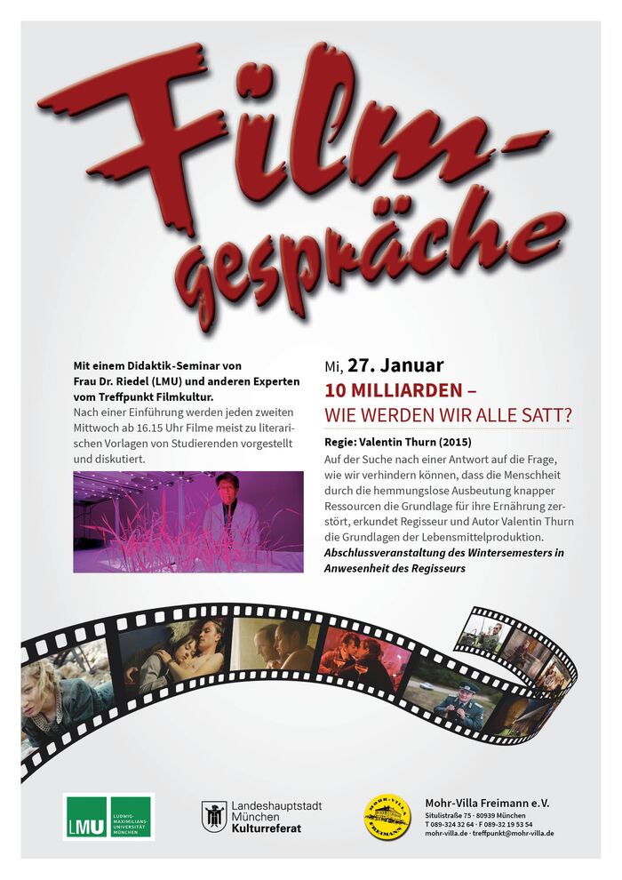 Plakat zur Veranstaltung: 10 Milliarden