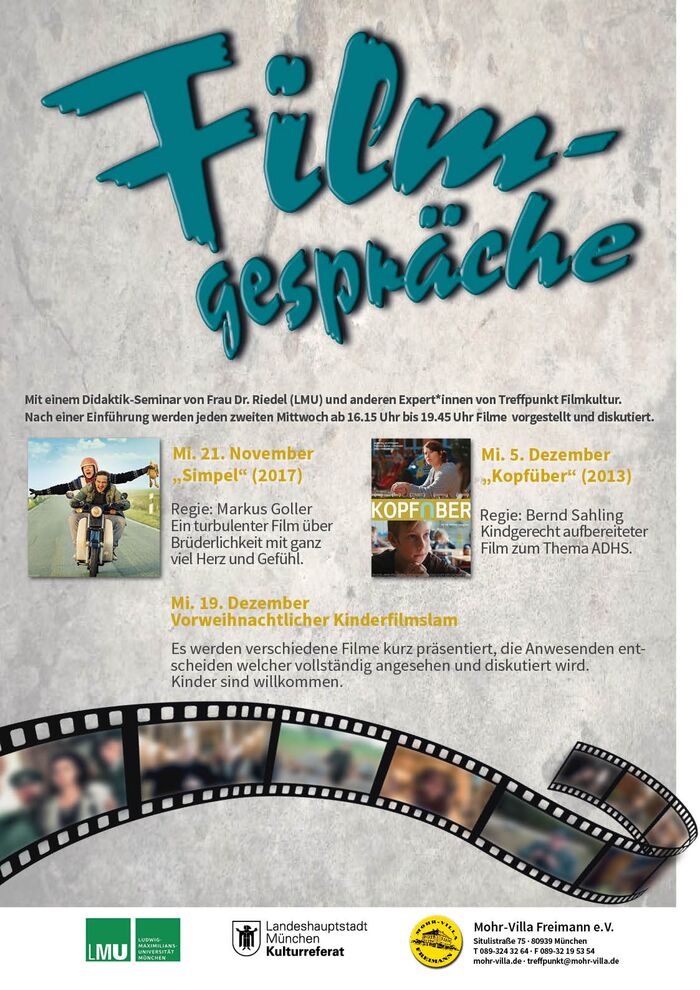 Plakat zur Veranstaltung: Vorweihnacht­licher Kinder­filmslam 2018