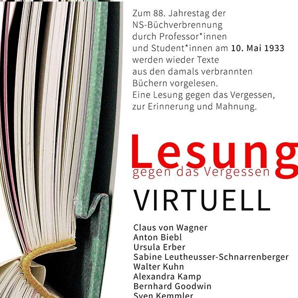 Veranstaltung Mohr-Villa: Bücher aus dem Feuer