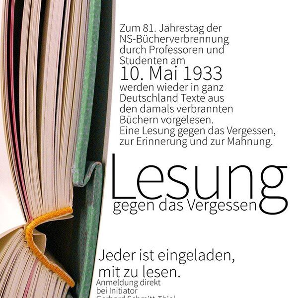 Veranstaltung Mohr-Villa: Bücher aus dem Feuer