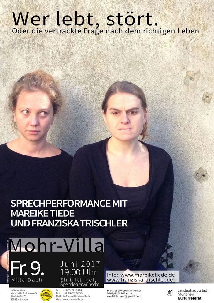 Plakat zur Veranstaltung: Wer lebt stört