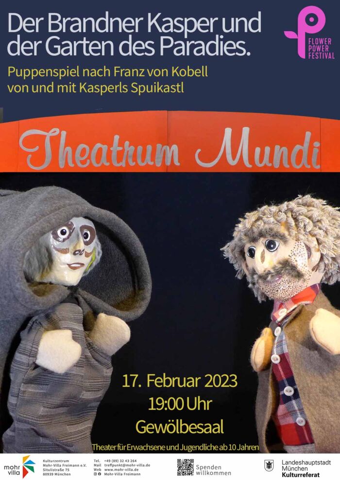 Plakat zur Veranstaltung: Premiere: Der Brandner Kasper und der Garten des Paradieses