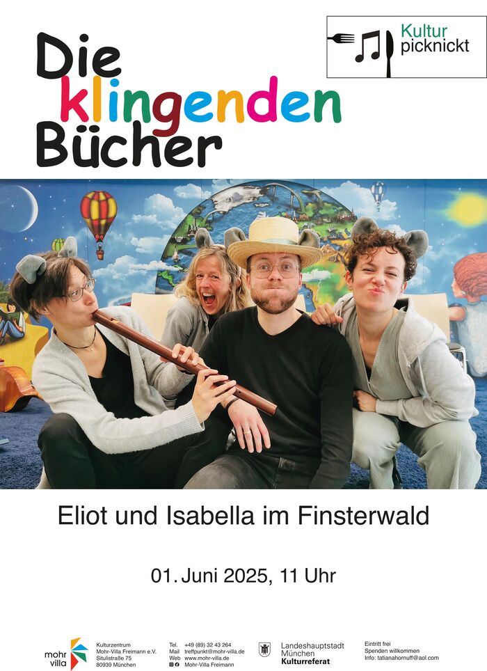 Plakat zur Veranstaltung: Kultur picknickt: Die klingenden Bücher