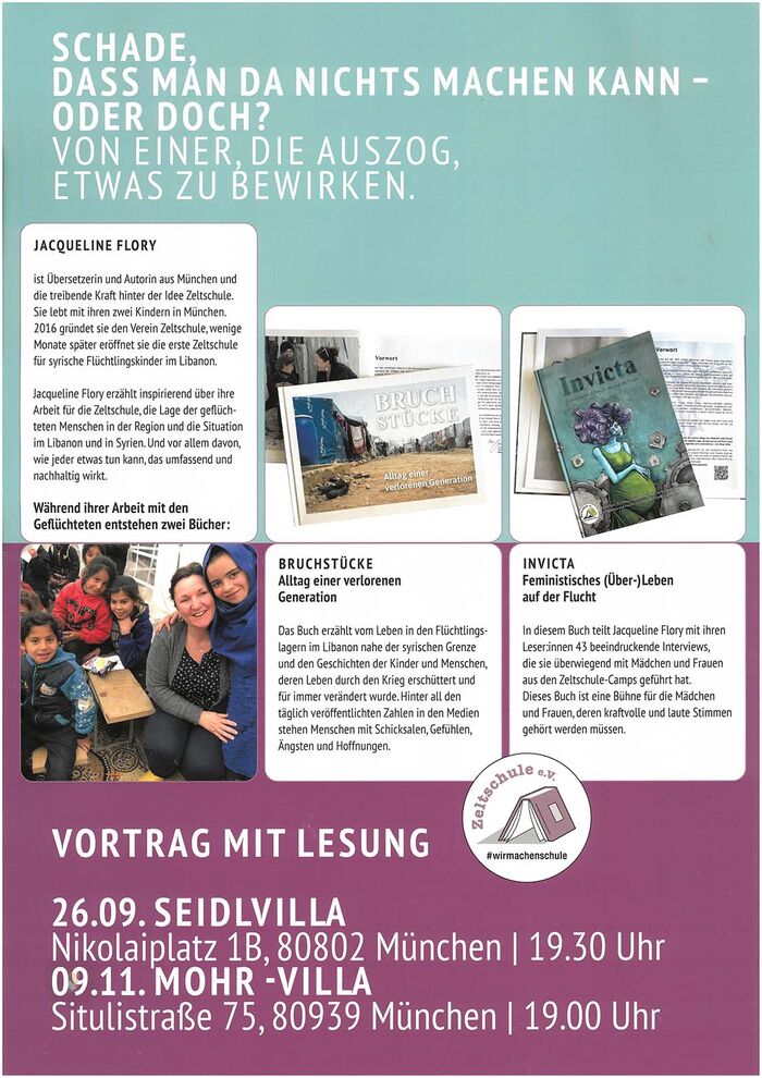 Plakat zur Veranstaltung: „Schade, dass man da nichts machen kann – oder doch?“