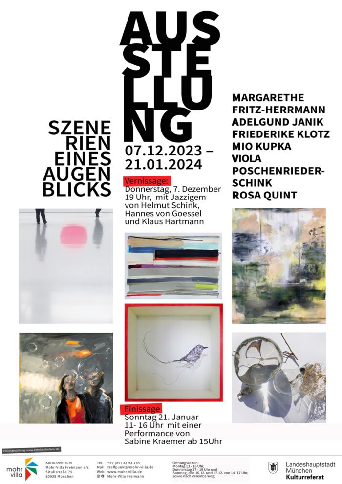 Plakat zur Veranstaltung: Szenerien eines Augenblicks
