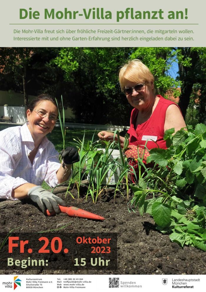Plakat zur Veranstaltung: Die Mohr-Villa pflanzt an