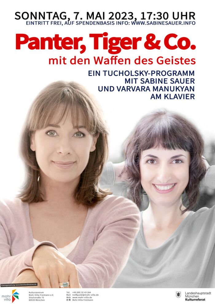 Plakat zur Veranstaltung: Panter, Tiger & Co. - mit den Waffen des Geistes