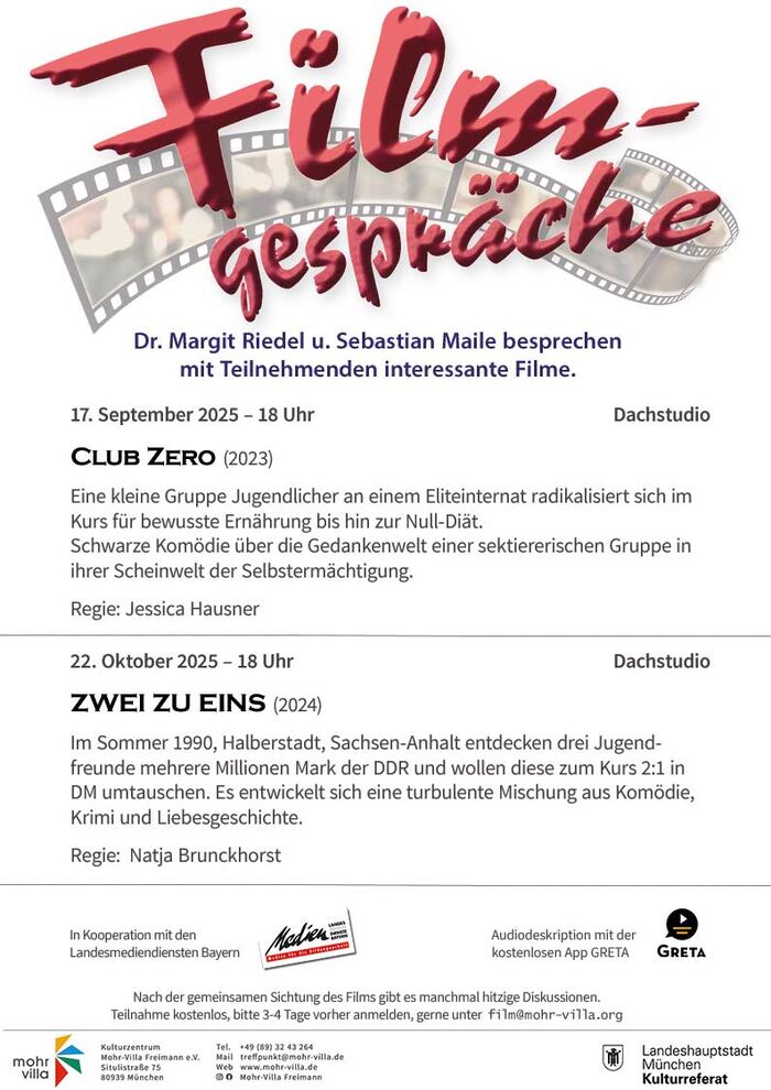 Plakat zur Veranstaltung: Filmgespräche: Alle auf Einen