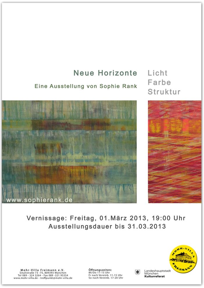 Plakat zur Veranstaltung: Licht Farbe Struktur