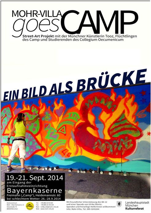 Plakat zur Veranstaltung: Mohr-Villa goes Camp: Ein Bild als Brücke