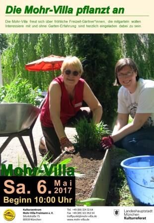 Plakat zur Veranstaltung: Mohr-Villa pflanzt an 2017