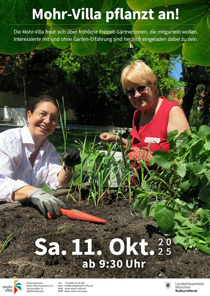 Plakat zur Veranstaltung: Die Mohr-Villa pflanzt ab
