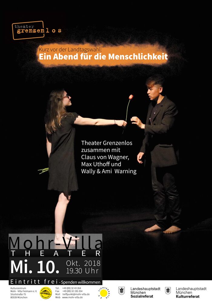 Plakat zur Veranstaltung: Ein Abend für die Menschlichkeit