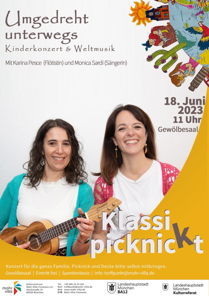 Plakat zur Veranstaltung: Klassik picknickt: Umgedreht unterwegs um die Welt