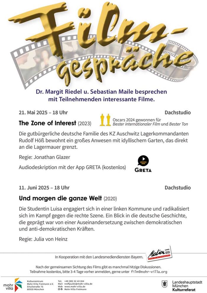 Plakat zur Veranstaltung: Filmgespräche: The Zone of Interest (2023)