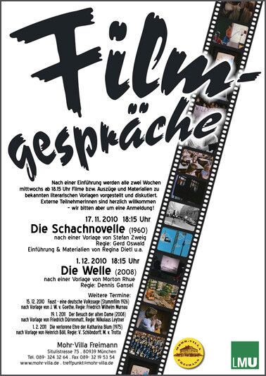 Plakat zur Veranstaltung: Die Schachnovelle